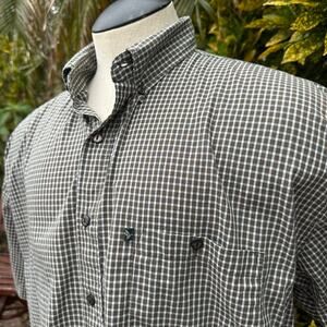 Bert Pulitzer Men XL Collectors Edition Button Down Shirt  Gingham Short Sleeve